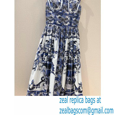 Dolce  &  Gabbana BLUE FLOWER PRINTED DRESS 2022